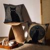 Cartoon Black Cool Cat Pattern Pillow Case Printing Pillowcase Living Room Sofa Cushion Cover Bedroom Room Decor