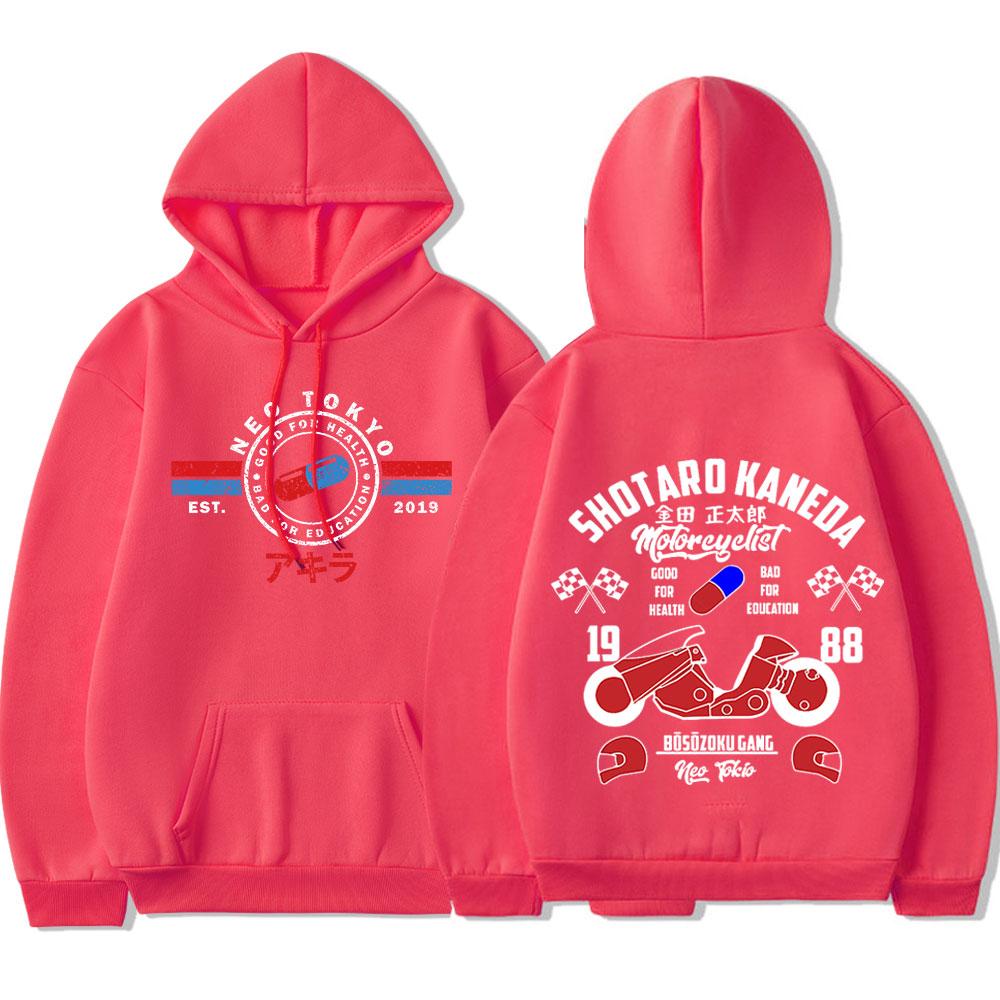 Japanese Anime Akira Neo Tokyo Hoodie Shotaro Kaneda Print Hoodies Manga Harajuku Fashion Oversized Hooded Sweatshirt Streetwear
