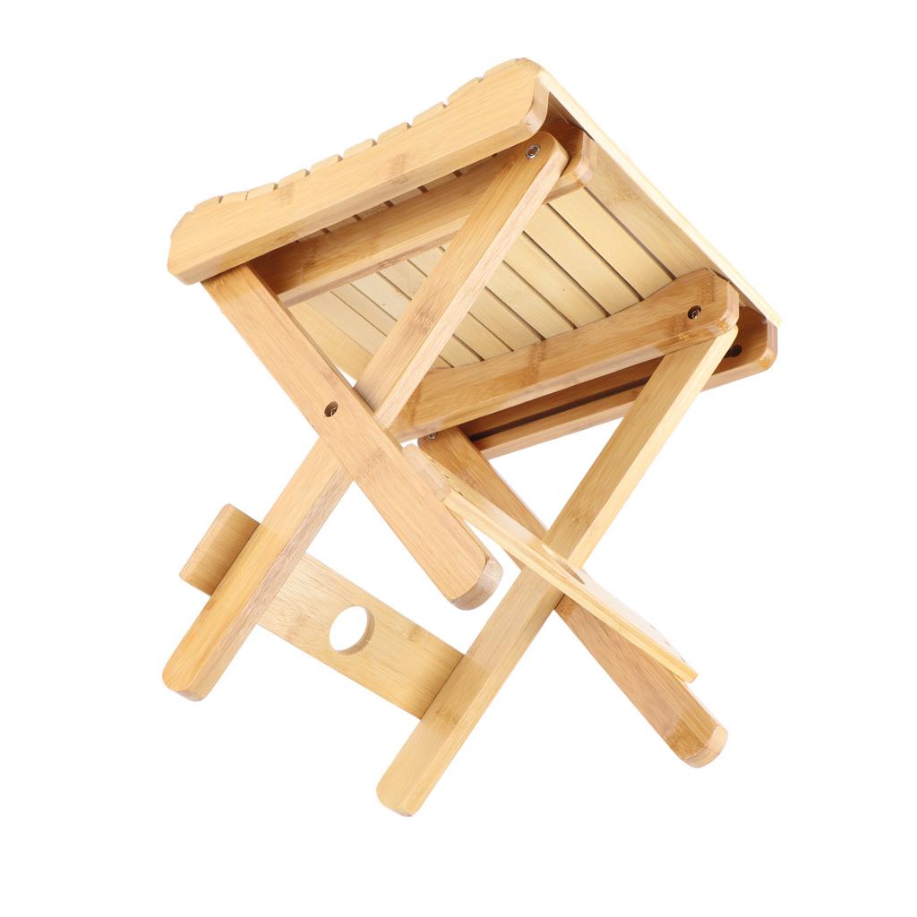 Folding Stool Bamboo Massage Shop Shaving Shower Footrest Home Portable Folding Seat