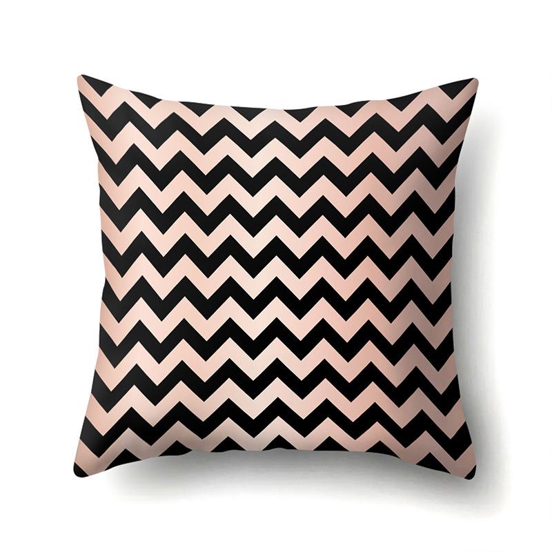 Polyester Pillow Case Automobile Decoration Home Printed Pillow Case Waist Cushion Cover Car Cushion Head Cushion Cover