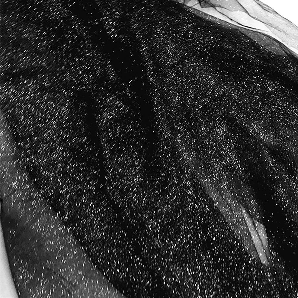Shiny Glitter Sequin Soft Net Yarn Lace Sparkle Tulle Silver Mesh Fabric DIY Sewing Wedding Dress Veil Dance Tutu Decor Props