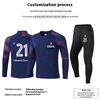 Men and Boys Football Goalkeeper Suit, Trousers Suit, Long-sleeved Thickened Sponge Goalkeeper Suit, Soccer Football Uniform