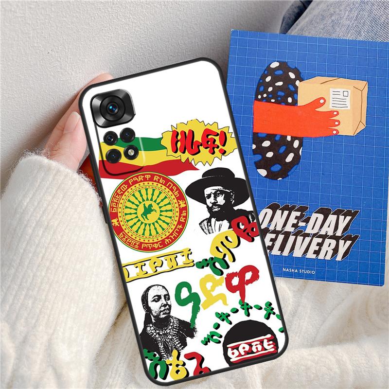 Emperor Menelik Ii Of Ethiopia Adwa Funda For Xiaomi Redmi 14C 10C 12C 13C Redmi Note 13 Pro 9 10 11 12 10S 11S 12S 14 Pro Case