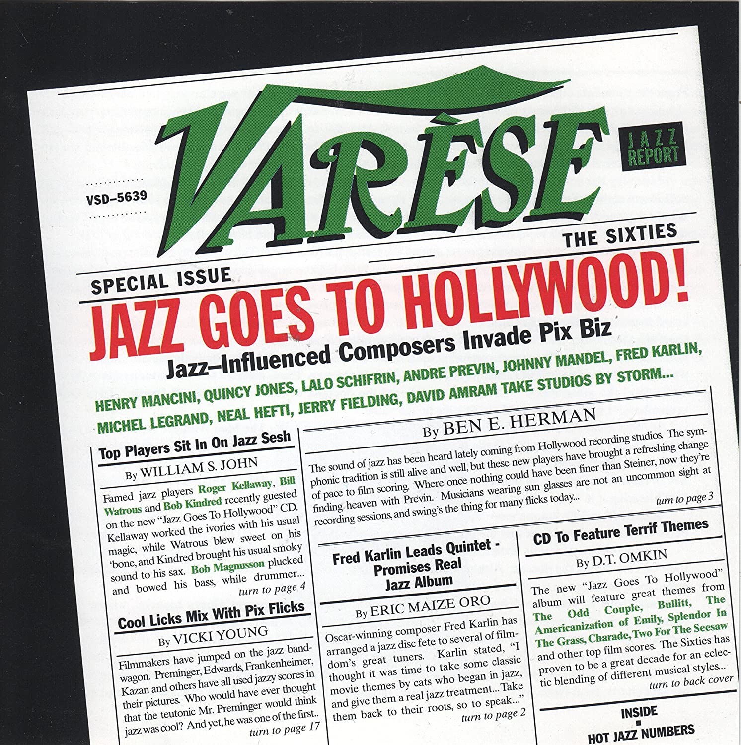 

CD VARIOUS - Jazz Goes to Hollywood: 60s VSD5639 Japan Jazz Used