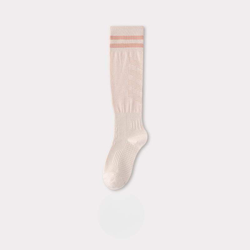 Women's New Summer Stripe Sweat Absorbing Deodorant Breathable Solid Color Non Slip No Bone Pressure High Leg Socks