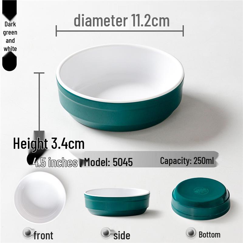 Zweifarbige Melamin-Tischware: Kleines Schalen- und Schalenset für Buffet und Grill-Dipsaucen.