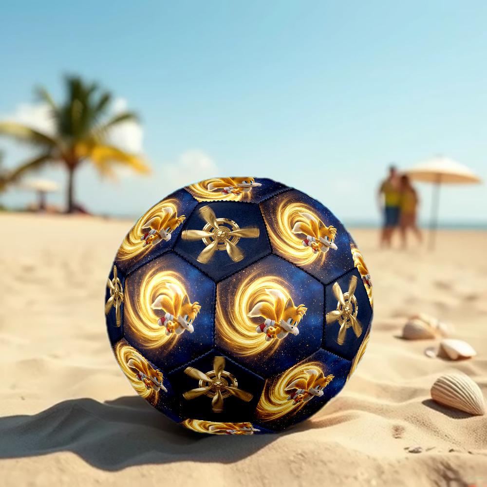 1pc Sonic the Hedgehog Football Soccer Ball Size 5 Indoor Soccer Ball Fashion Colorful Backyard Game -Great For Sports Fans Gift HE41