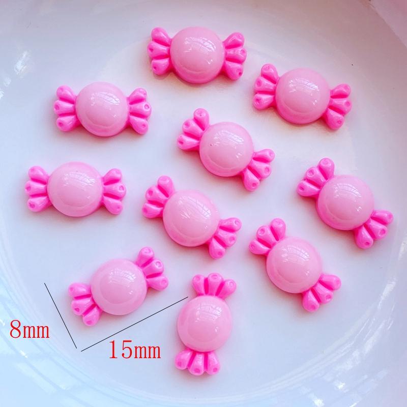 

50Pcs New Cute Mini Resin Heart-Shaped /Candy Flat back Cabochon Scrapbook Kawaii DIY Embellishments Accessories