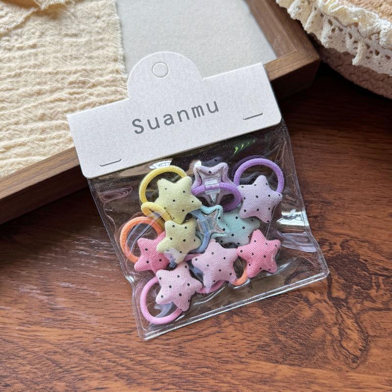 Neue Kinder lieben Karomuster Rundes Bohnen Haarband Gummiband Basic Hochelastisches Gummiband Kinder Einfaches Haarband