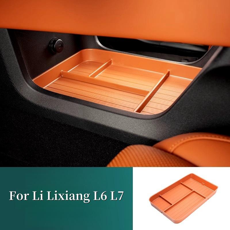 For Li Lixiang L6 L7 2024 ABS Car Under Center Console Organizer Storage Armrest Storage Box Auto Styling interior Accessories