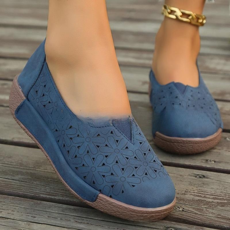 Neue Lässige Einzelne Schuhe, Dicksohlige Lässige Schuhe mit Runder Zehenpartie, Damenschuhe in Übergröße