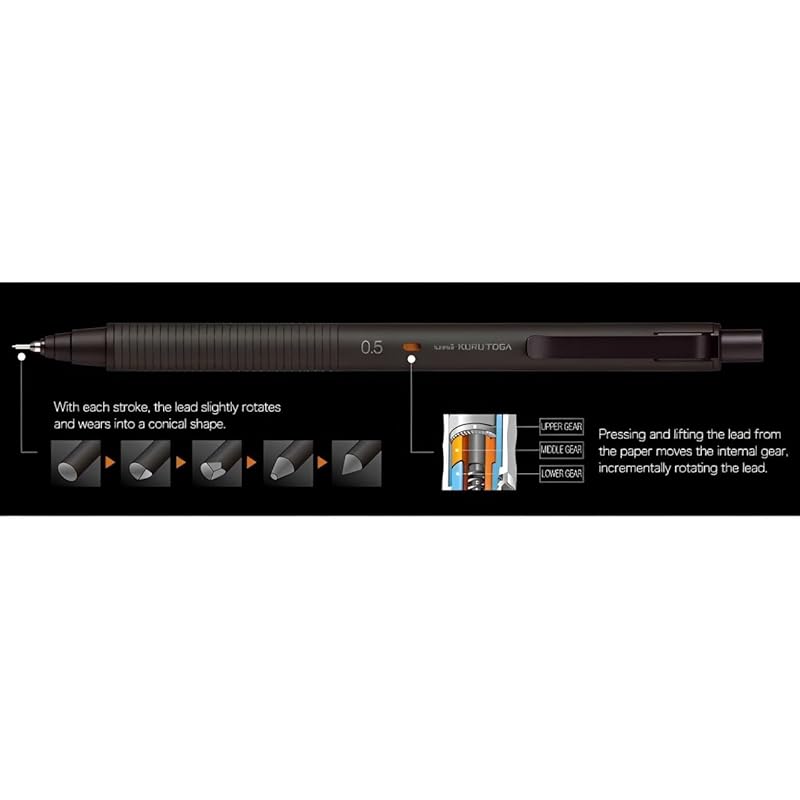 Mitsubishi Pencil Kuru Toga Metalen Mechanisch Potlood 0.5mm Phantom Grijs 313775000