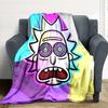 1 pezzo Coperta Rick and Morty Leggera Coperta in Flanella per Divano, Letto, Viaggio, Soggiorno, Ufficio, Divano, Sedia e Letto