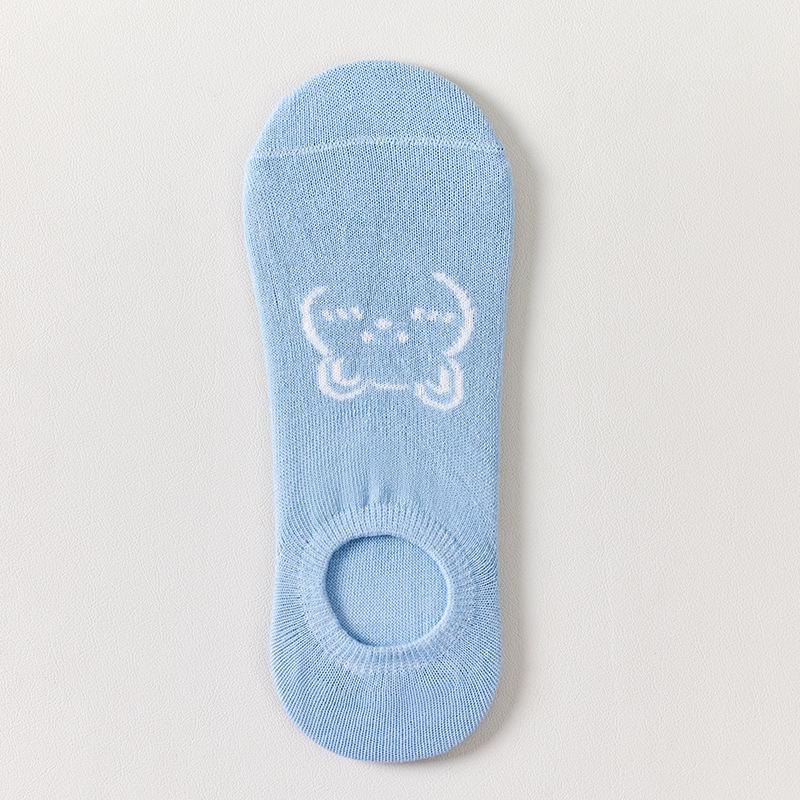 Female Spring and Summer Thin Cartoon Cute Invisible Silicone Non Slip Do Not Fall with The Boat Socks