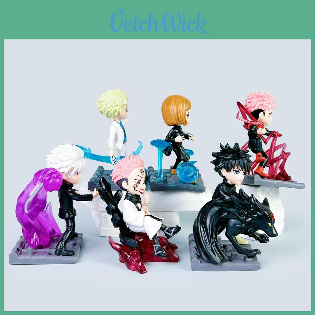 Jujutsu Kaisen Pvc Figurine Collection With Battle Scene Effects For Collectors And Decor