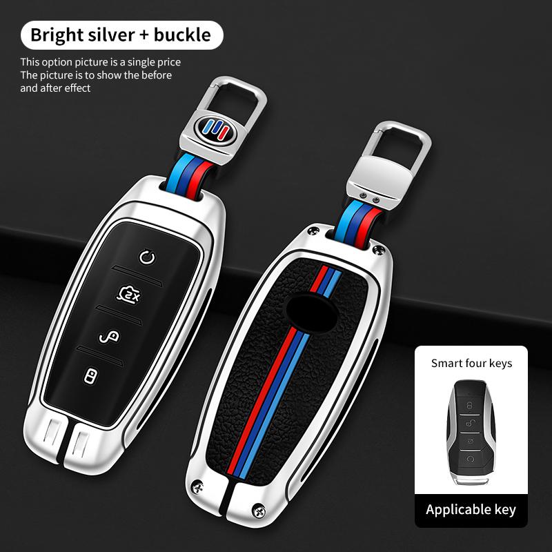 Alloy Car Key Case Cover Holder For Byd Second Song Pro Tang Dm Qin Plus Max Yuan Generation Atto 3 Han Ev Dolphin Accessories