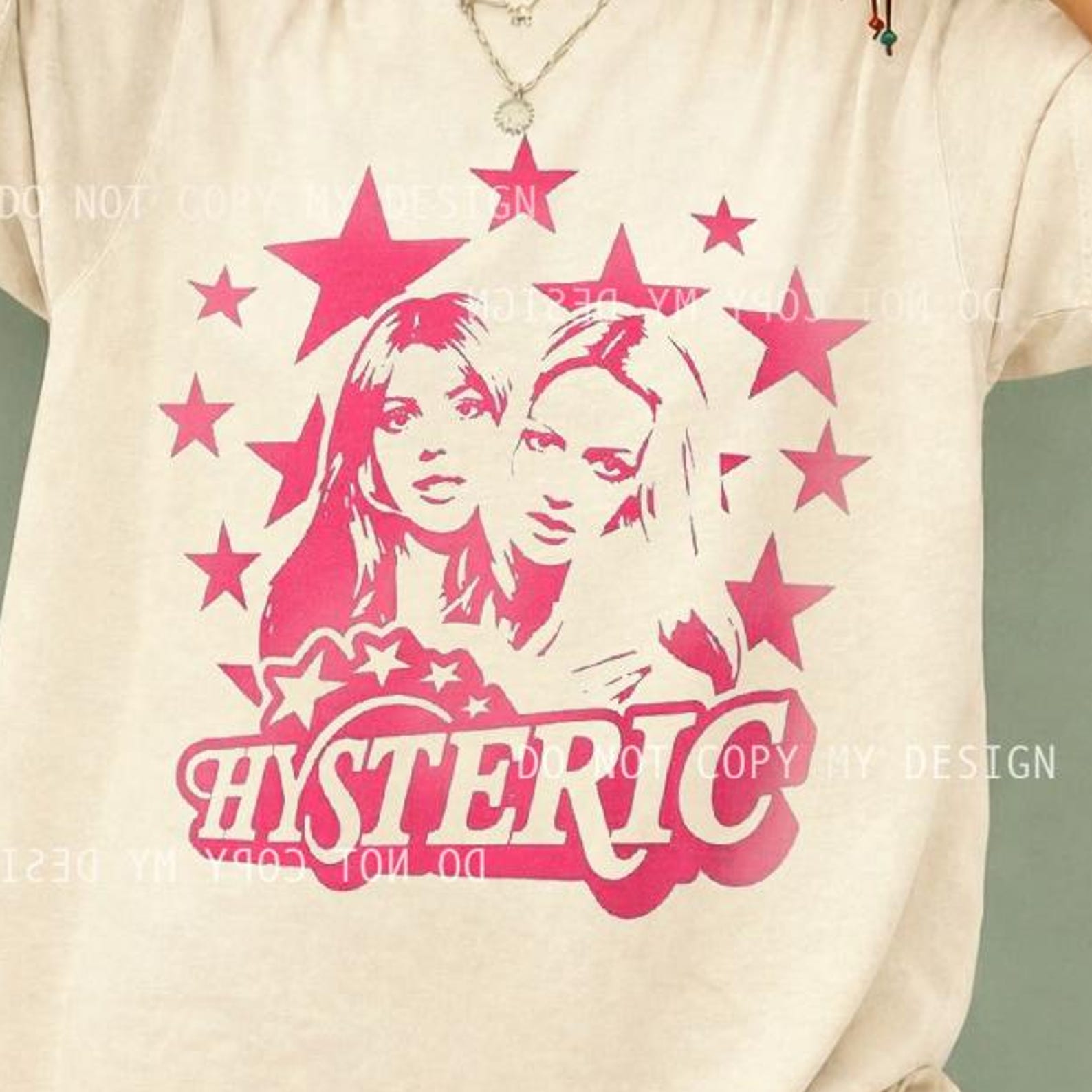 Hysteric Graphic Tee, Y2K Baby Tee Aesthetic Shirt, Retro Star Girl Graphic Shirt, Oversized Comfort Colors Tee, Trendy Coquette Streetwear 2XL
