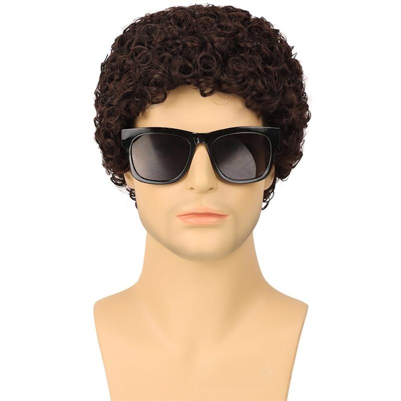 

Синтетические рыжие афро-парики для чернокожих женщин Короткий коричневый кудрявый парик для лета Повседневный парик для замены волос Термостойкий