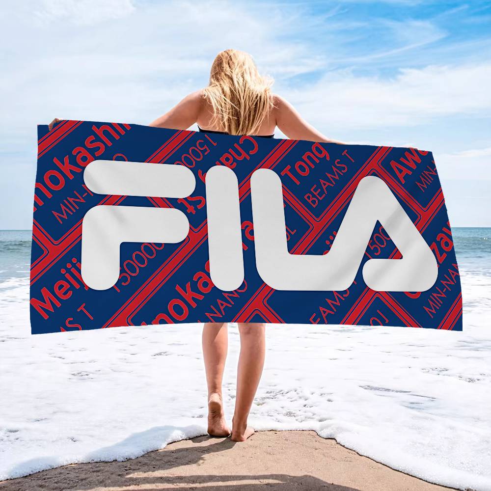 Fashion trend Brand F-FILA-A Logo Microfiber Beach Towel Absorbent Quick dry Soft Yoga Swimming Resort Mountain Climbing Towel