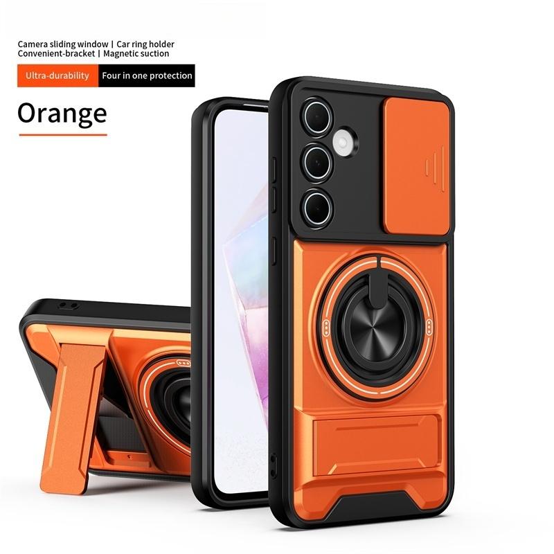 Funda For Samsung Galaxy A55 A35 A54 A53 A52 A52S A51 A71 A72 A73 4G 5G Case Armor Magnet Stand Ring Slide Lens Protect Cover