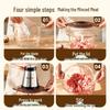 Electric Stainless Steel Meat Grinder for Minced Meat, Vegetables, Garlic, and Chili - Compact Kitchen Appliance