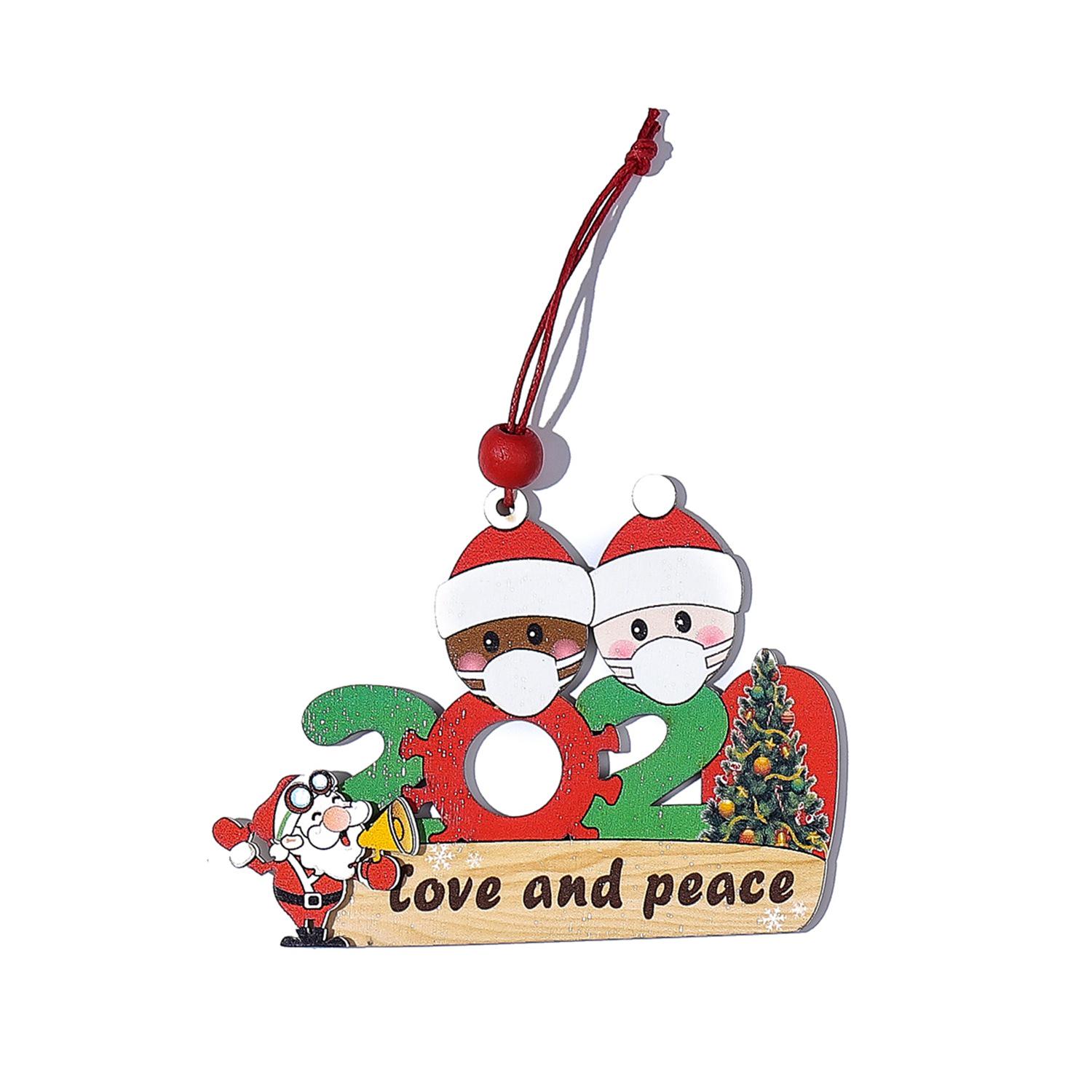 Wooden Snowman Christmas Tree Ornament