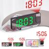 Projection Alarm Clock Desk Clock With Large Color LED Display Rotatable Ceiling/Wall-Projector For Bedroom Office Bathroom