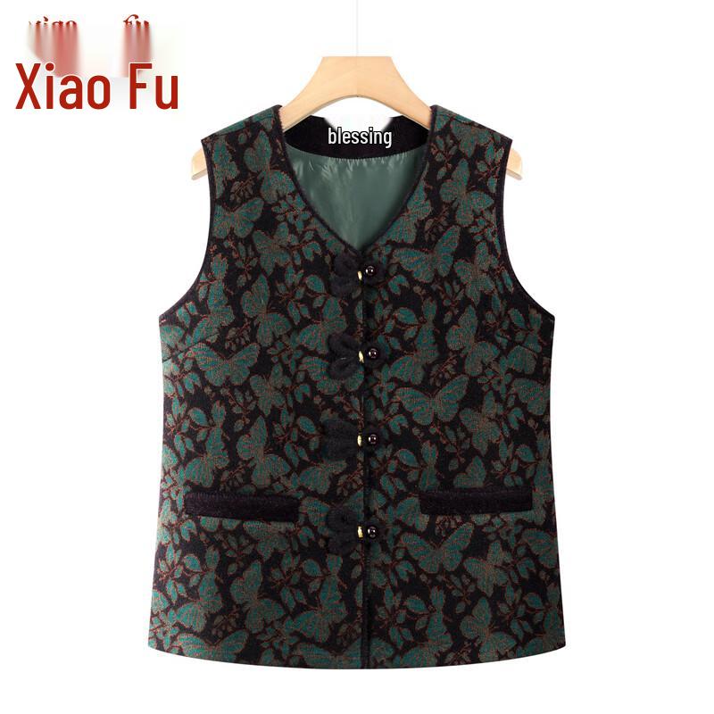 

Теплый женский безрукавный жилет для пожилых 5XL