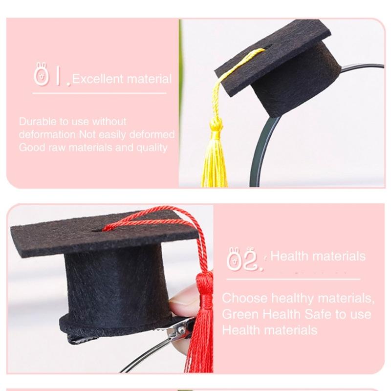 Graduation Season Hair Clip for Student Graduation Hat Hairband Party Supply