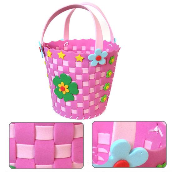 DIY Cute Flower Handmade Craft Kids Children Creative Toy Braided Storage Basket