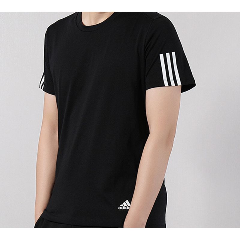 Adidas Run It Tee Soft Round Neck Short Sleeve T-Shirt Men Tops Black DZ2487