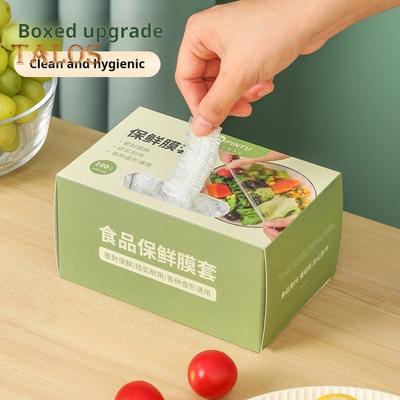 100 Pcs Plastic Wrap Bowl Covers Reusable Elastic Food Storage Translucent Colors Stretchable Food Bowl Storage Covers for Kitchen Picnic