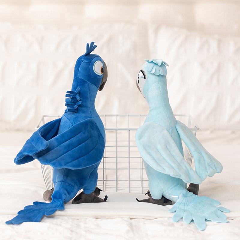 Realistic Small Macaw Plush Toy Couple - Cute Bird Figurine Doll Gift Ornament