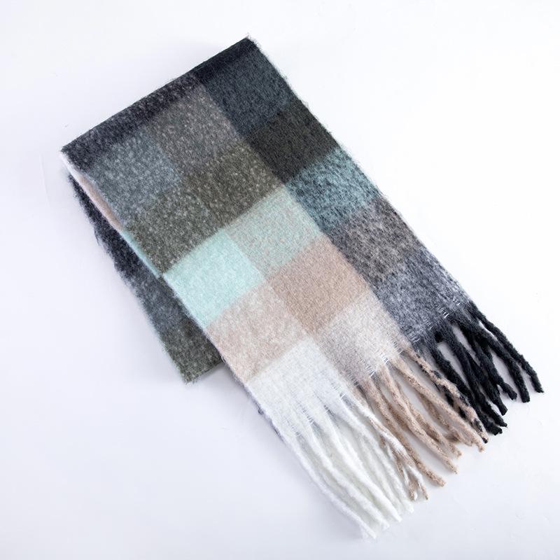 Women's European and American Style Long Fringe Mohair Scarf - Warm Autumn/Winter Shawl & Neck Warmer