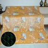 Cartoon Light Up Fleece Blanket With Glow Effect For Kids Bedroom Decor