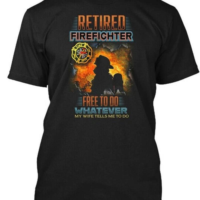 

Retired Firefighter Size Premium T Shirt M 2XL S разноцветный
