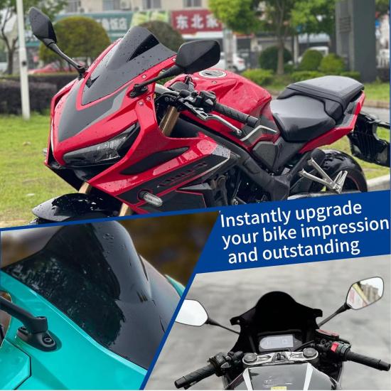Motorcycle CBR 650 R Windshield Fairing Windscreen Screen Viser Visor Wind Deflector fit for Ho&n&da CBR650R CBR 650R Accessories 2019-2025 (Black
