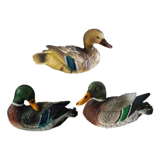Floating Duck Sculpture Resin Duck Statue Garden Pond Pool Decor Floating Duck