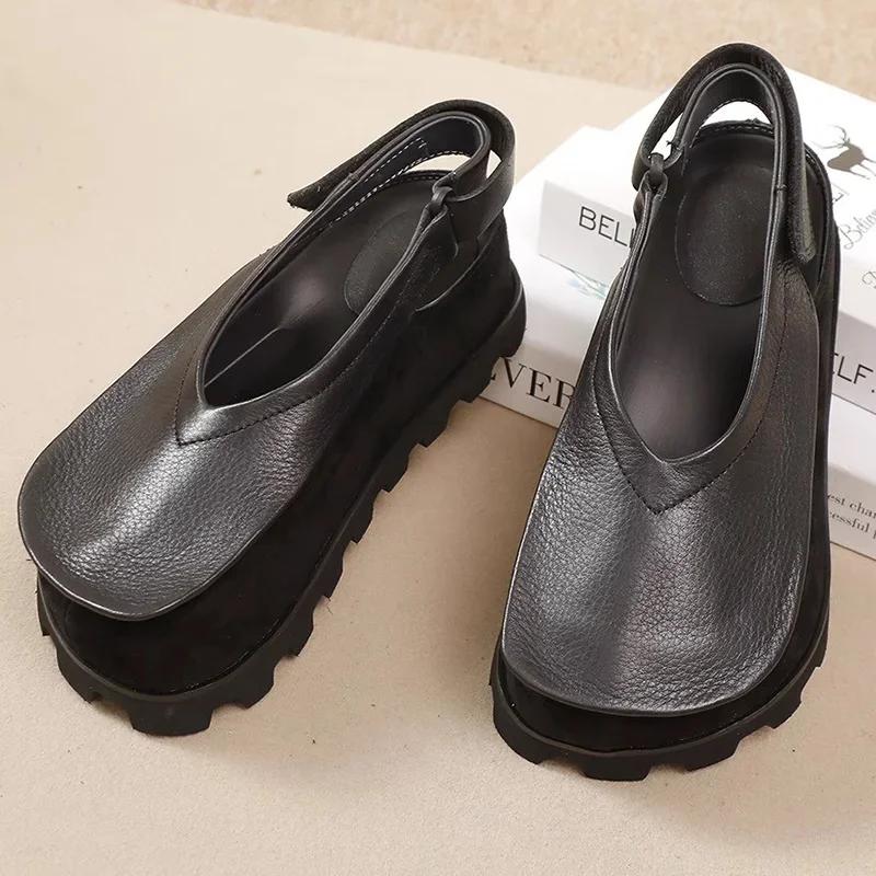 

Fashion Designer Women Platform Loafers Shoes Flats Sandals Woman Casual Sneakers Summer 2025 Fashion Slides Walking 35 чёрный