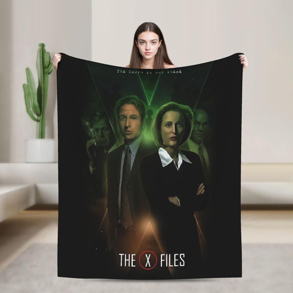 Manta de Franela de la Película Expediente X Fox Mulder Dana Scully y John Doggett Walter Skinner Ropa de Cama Mantas para Colcha Funda de Sofá