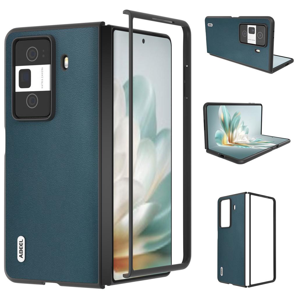 For Honor Magic Vs3 5G Case Genuine Cow Leather Coated Hard PC Phone Cover