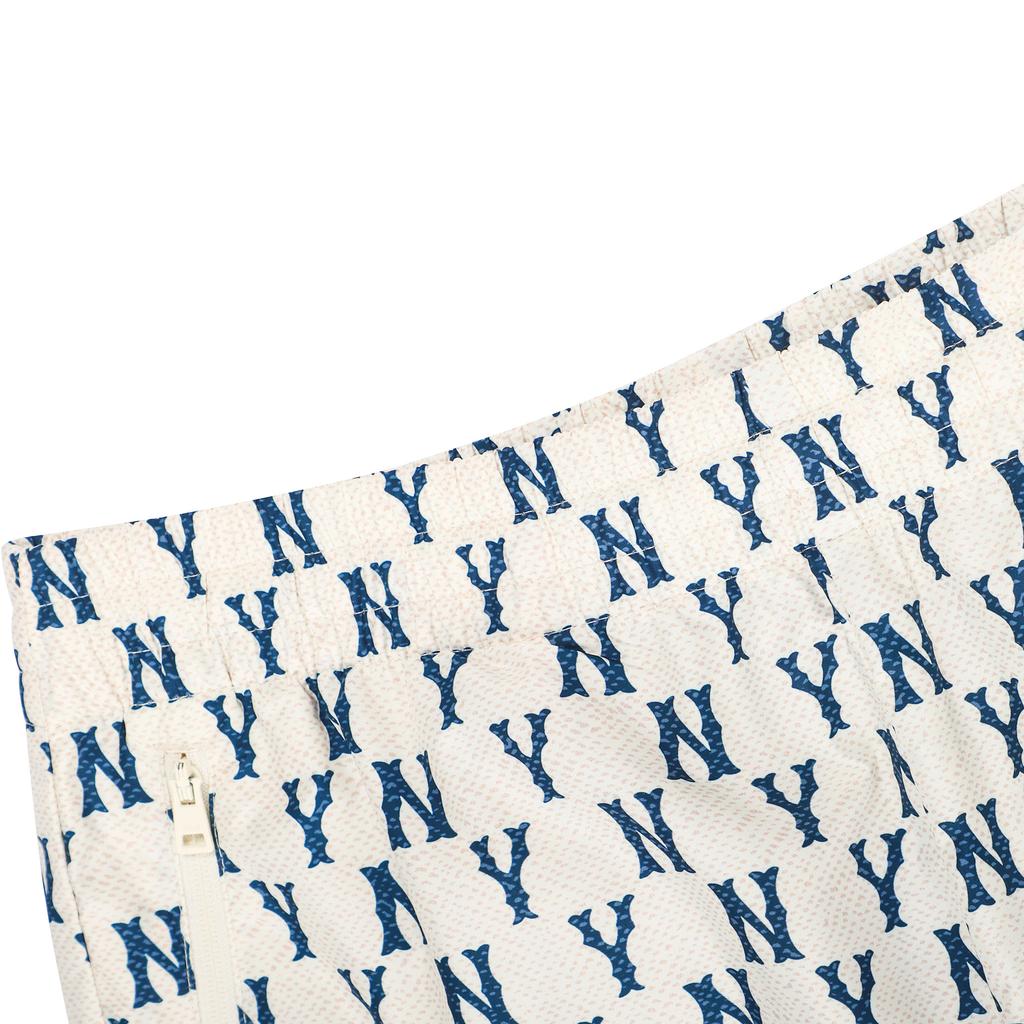 New MLB Knitted Sweatpants Unisex Cream 3AWPM0121-50CRS