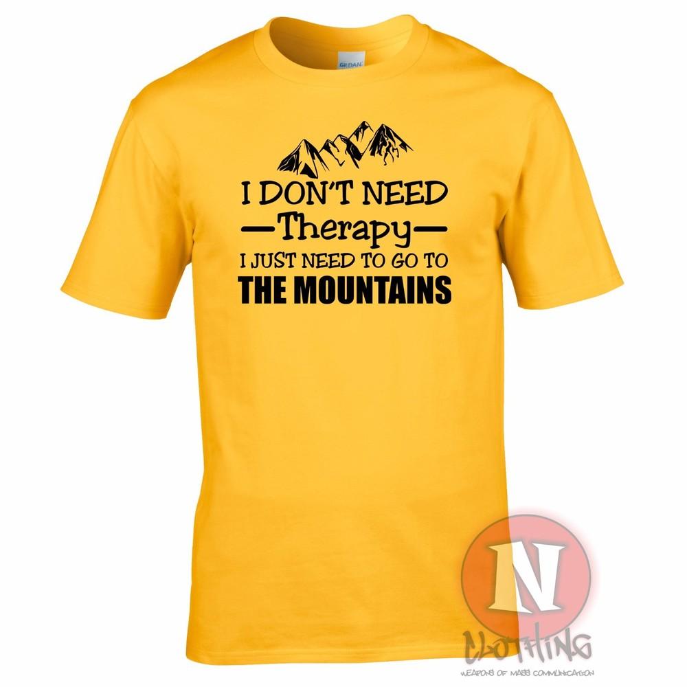 Ich brauche keine Therapie, ich muss nur in die Berge T-Shirt Lustiges Wander-T-Shirt