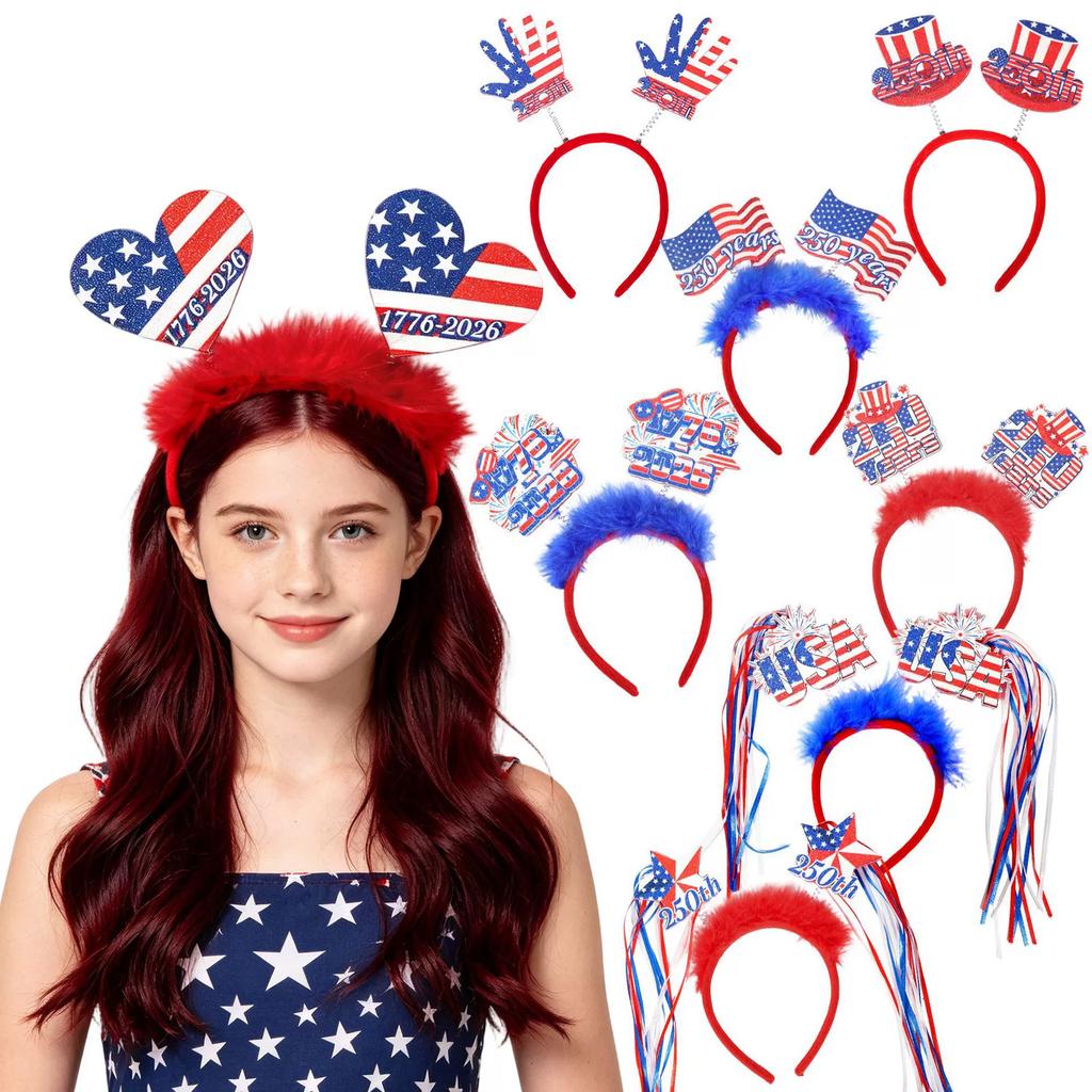 Independence Day 0th Anniversary Headband Decoration Adult And Children Patriotic Party Headband Dress Up