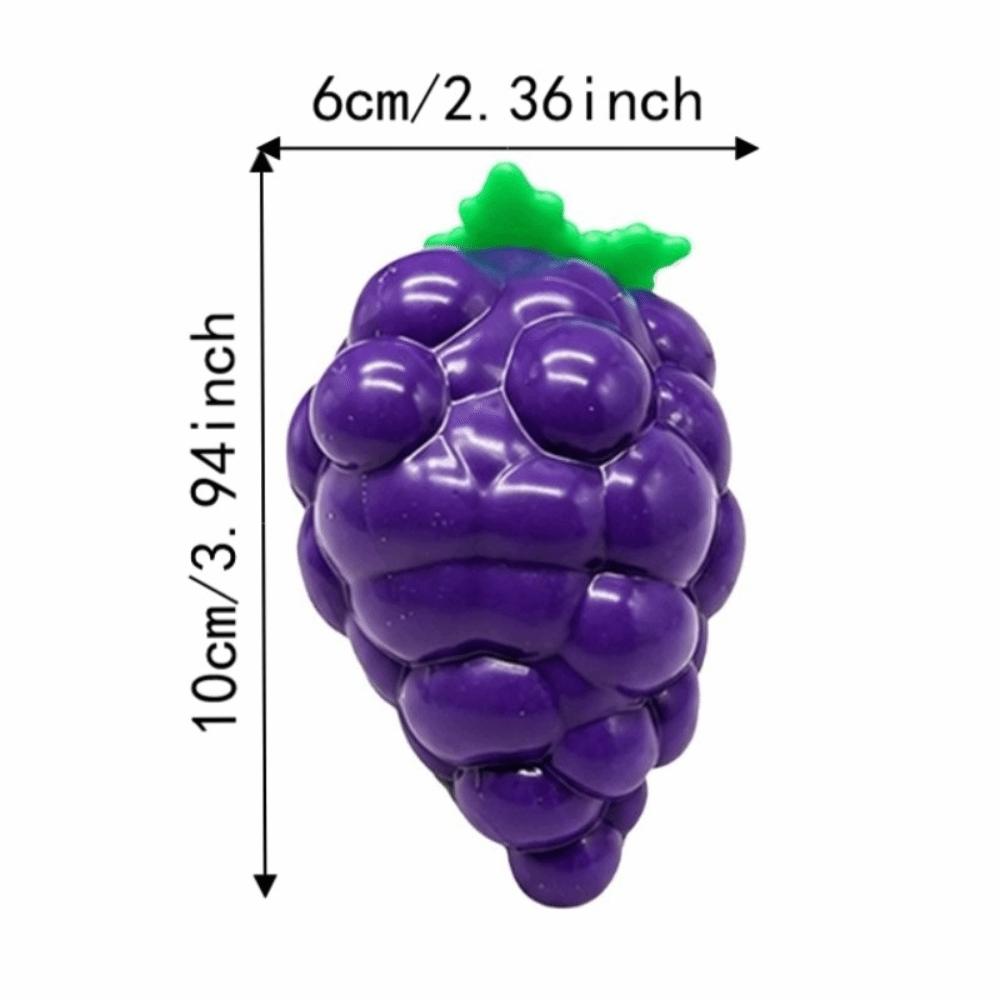 Crunchy Crackling Grape Squishy Toy Soft TPR Fidget Toy Novelty Grape Stress Ball Home Decoration
