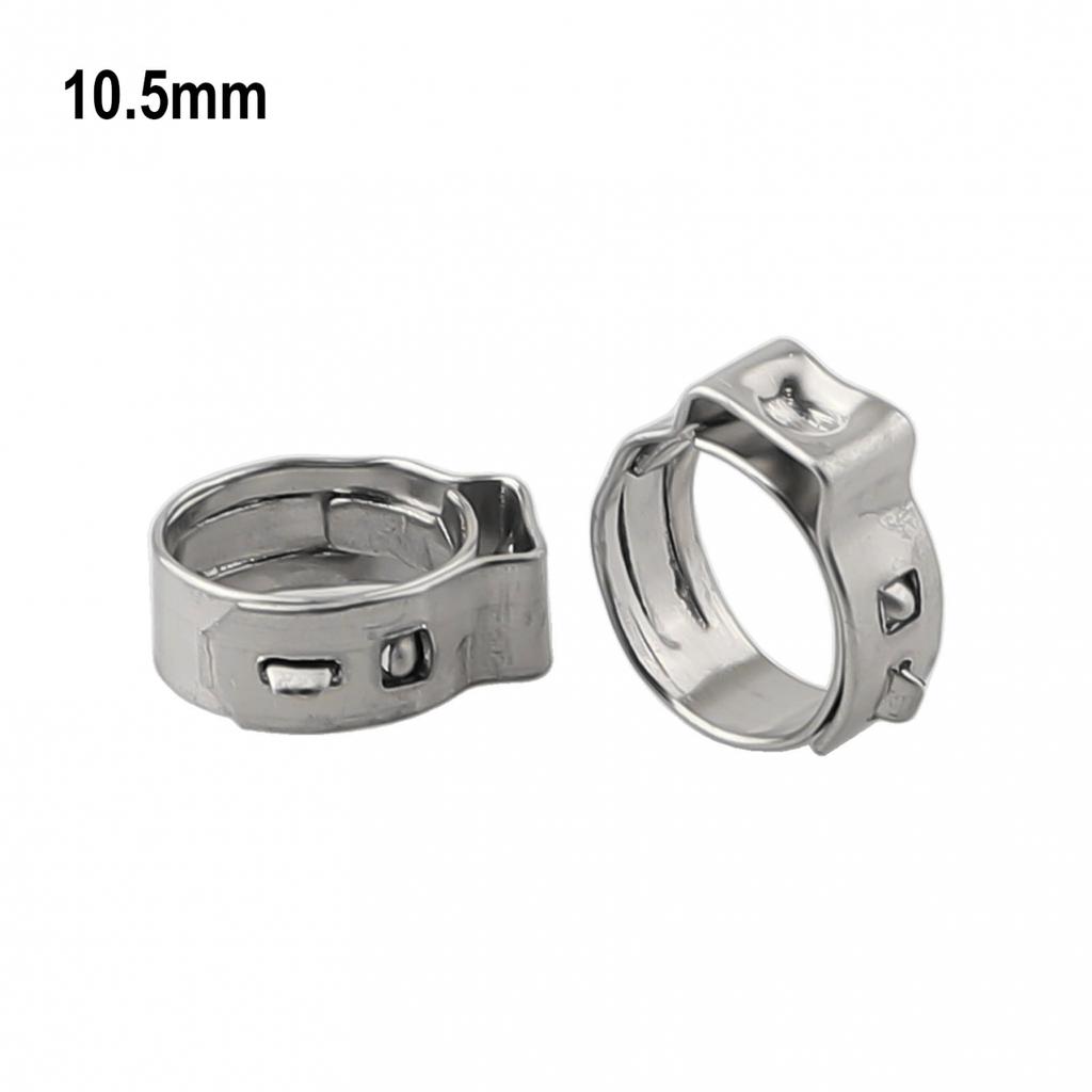 Single Ear Stepless Stainless Steel Hose Clamps Various Hoses Stainless Steel