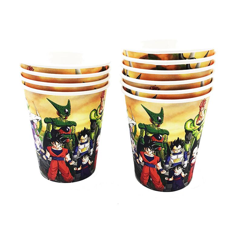 

Сон Гоку, товары для тематической вечеринки, посуда, аниме, бумажный стаканчик, тарелка, салфетки, соломенный баннер, воздушные шары для детского душа, детский день рождения