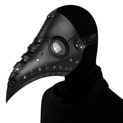 Halloween Pestarztmaske aus schwarzem Gummi mit langer Nase, Vogelbeek, Steampunk-Gas-Latex-Gesichtsmaske, Cosplay-Requisite für Kinder und Erwachsene