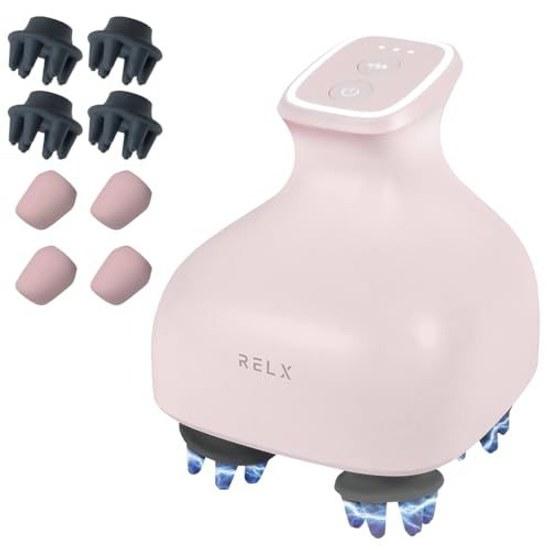 RELX EMS Head Spa IPX7 Waterproof Beauty Device Scalp Brush Care Gift Present (Dusty Pink)
