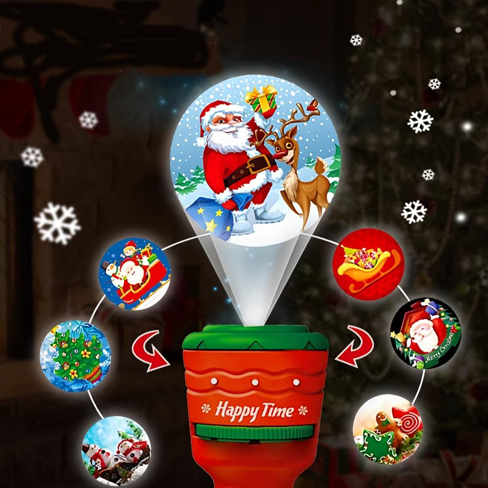 Christmas Kids Projector Flashlight with 24 Holiday Patterns - Santa, Reindeer, Snowmen, Presents - Battery-Powered Learning Toy for Toddlers